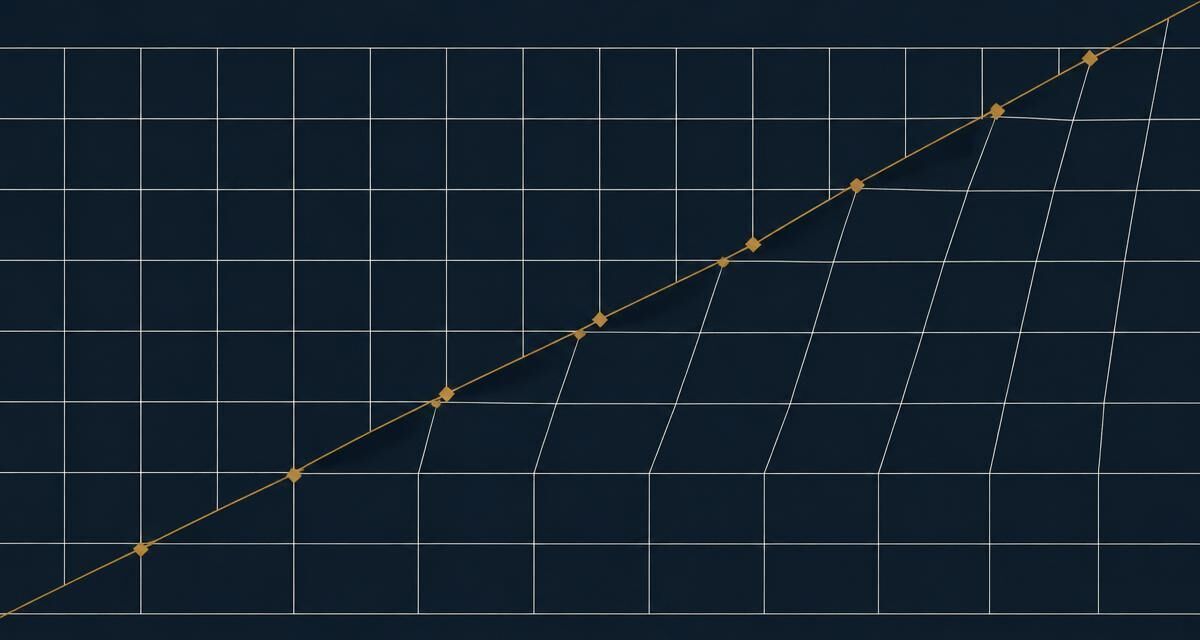 A navy spreadsheet grid sheared out of alignment along a single gold stress line